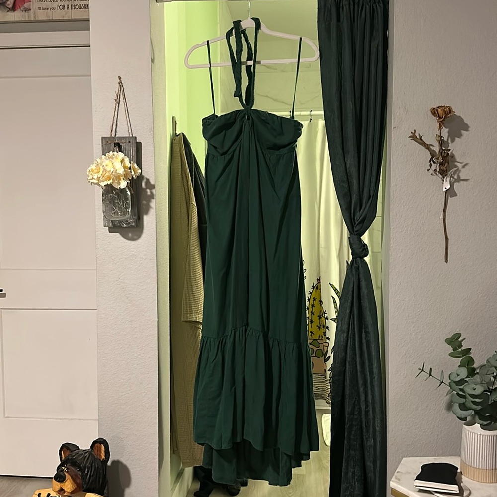 Aerie high low halter maxi sundress